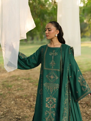 FLORENT - 3PC LAWN EMBROIDERED SHIRT WITH LAWN EMBROIDERED DUPATTA AND TROUSER - HZG2158