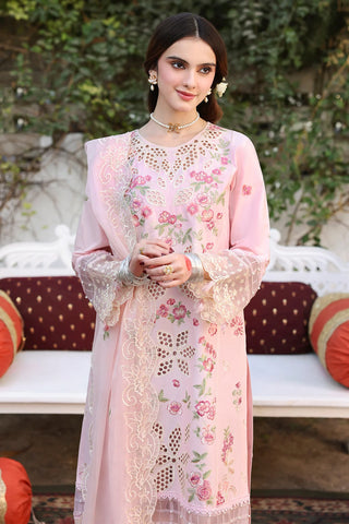 MAHNUR - 3PC LAWN EMBROIDERED SHIRT WITH MANAAR EMBROIDERED DUPATTA AND TROUSER - HZG2175