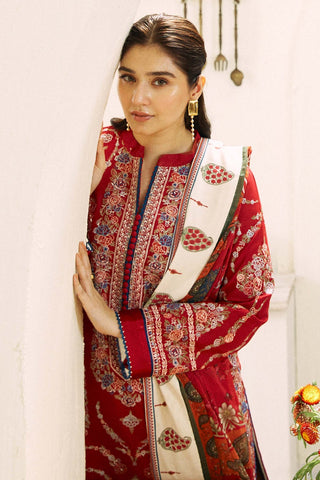 ZARA SHAH JAHAN - 3PC LAWN EMBROIDERED SHIRT WITH DIAMOND PRINTED DUPATTA AND TROUSER - HZG1652