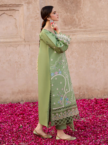 MAHNUR - 3PC LAWN EMBROIDERED SHIRT WITH CHIFFON EMBROIDERED DUPATTA AND TROUSER - HZG2307