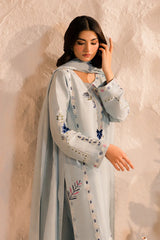 MIRANA - 3PC LAWN EMBROIDERED SHIRT WITH CHIFFON DUPATTA AND TROUSER - HZG2708