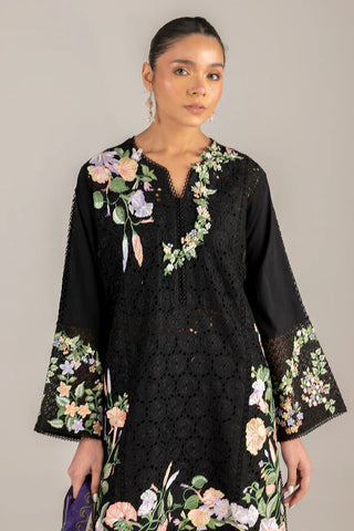 MUSHQ - 3PC LAWN CHIKANKAAR EMBROIDERED SHIRT WITH MANAAR PRINTED DUPATTA AND TROUSER - HZG2193