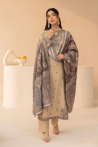 MOHAGNI - 3PC LAWN EMBROIDERED SHIRT WITH MANAAR PRINTED DUPATTA AND TROUSER - HZG2110