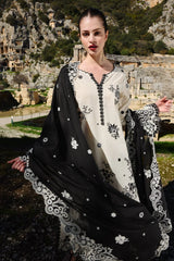 IMAGE - 3PC LAWN EMBROIDERED SHIRT WITH KHADI NET EMBROIDERED DUPATTA AND TROUSER - HZG2688