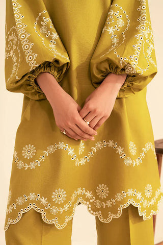 BATIK - 2PC DHANAK EMBROIDERED SHIRT AND EMBROIDERED TROUSER - HZU2564