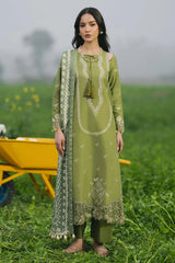 IZEL - 3PC LAWN EMBROIDERED SHIRT WITH CHIFFON PRINTED DUPATTA AND TROUSER - HZG2686