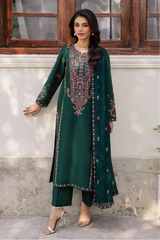 BATIK - 3PC LAWN EMBROIDERED SHIRT WITH CHIFFON EMBROIDERED DUPATTA AND TROUSER - HZG2695