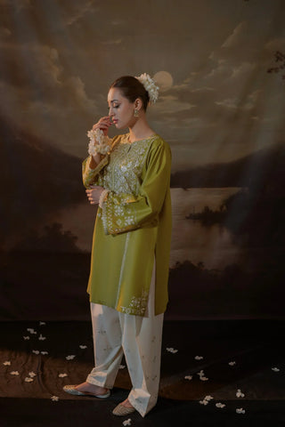 URGE - 2PC LAWN EMBROIDERED SHIRT AND EMBROIDERED TROUSER - HZG2143