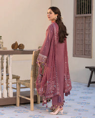 ALLYS - 3PC LAWN EMBROIDERED SHIRT WITH CHIFFON EMBROIDERED DUPATTA AND TROUSER - HZG2651