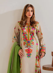 VITAGE - 3PC LAWN EMBROIDERED SHIRT WITH CHIFFON TYE & DYE DUPATTA AND TROUSER - HZG2668