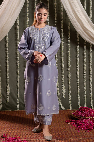 URGE - 2PC LAWN EMBROIDERED SHIRT AND EMBROIDERED TROUSER - HZG2145