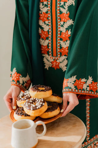 BATIK - 3PC DHANAK EMBROIDERED SHIRT WITH CHIFFON DUPATTA AND TROUSER - HZU2591