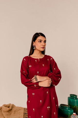 BATIK - 2PC LAWN EMBROIDERED SHIRT WITH EMBROIDERED TROUSER - HZG1718