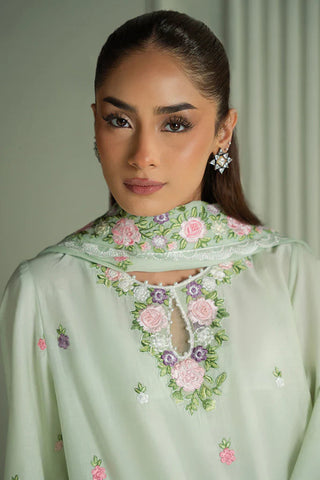 CROSS STITCH - 3PC LAWN EMBROIDERED SHIRT WITH MANAAR EMBROIDERED DUPATTA AND TROUSER - HZG2171