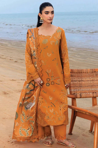 RANG RASIYA - 3PC LAWN EMBROIDERED SHIRT WITH MANAAR PRINTED DUPATTA AND TROUSER - HZG2310