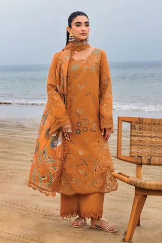 RANG RASIYA - 3PC LAWN EMBROIDERED SHIRT WITH MANAAR PRINTED DUPATTA AND TROUSER - HZG2310