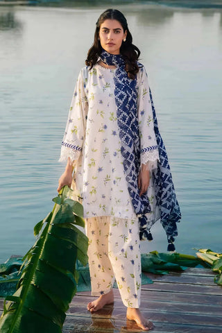 MARIA B - 3PC KARANDI PRINTED SHIRT WITH KARANDI PRINTED DUAPTTA AND TROUSER - HZG1917