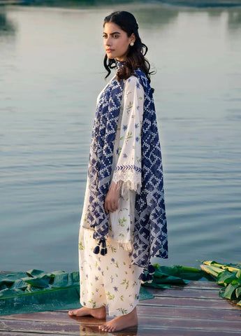 MARIA B - 3PC KARANDI PRINTED SHIRT WITH KARANDI PRINTED DUAPTTA AND TROUSER - HZG1917