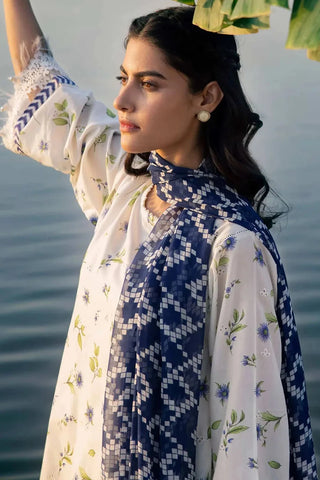 MARIA B - 3PC KARANDI PRINTED SHIRT WITH KARANDI PRINTED DUAPTTA AND TROUSER - HZG1917