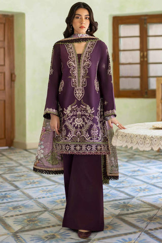 JAZMIN - 3PC LAWN EMBROIDERED SHIRT WITH MANAAR PRINTED DUPATTA AND TROUSER - HZG2084