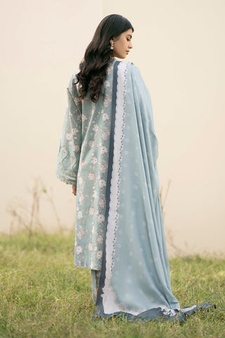 BAROQUE - 3PC KHADDAR PRINTED SHIRT WITH KHADDAR PRINTED DUPATTA AND TROUSER - HZG1491