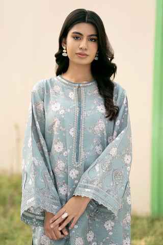 BAROQUE - 3PC KHADDAR PRINTED SHIRT WITH KHADDAR PRINTED DUPATTA AND TROUSER - HZG1491