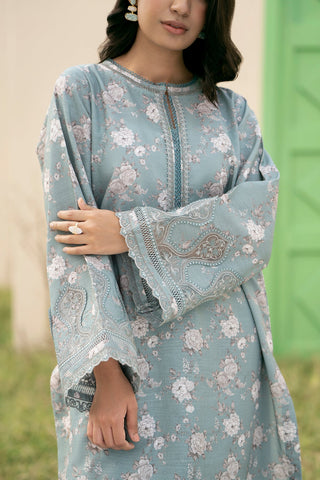 BAROQUE - 3PC KHADDAR PRINTED SHIRT WITH KHADDAR PRINTED DUPATTA AND TROUSER - HZG1491