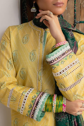 ZARA SHAH JAHAN - 3PC LAWN PRINTED SHIRT WITH CHIFFON PRINTED DUPATTA AND TROUSER - HZG1535