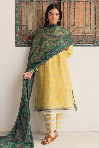 ZARA SHAH JAHAN - 3PC LAWN PRINTED SHIRT WITH CHIFFON PRINTED DUPATTA AND TROUSER - HZG1535