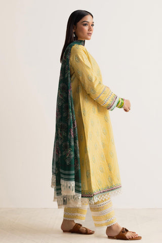 ZARA SHAH JAHAN - 3PC LAWN PRINTED SHIRT WITH CHIFFON PRINTED DUPATTA AND TROUSER - HZG1535